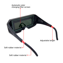 Load image into Gallery viewer, Auto Darkening Welding Glasses Automatic Dimming Change Anti- Eyes Shied Goggle Glasses Anti-shock Lens Welding Eye Protection