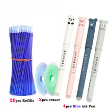 Load image into Gallery viewer, 0.5mm Student Erasable Gel Pen Cute Cartoon Pattern Blue Pens Kids Learning Stationary School Office Supplies