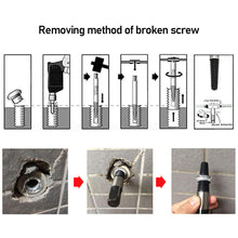 Load image into Gallery viewer, Damaged Broken Screw Remover Extractor Drill Bits 5/6/8Pcs Steel Durable Easy Out Remover Center Drill Damaged Bolts Remover Tool