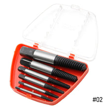 Load image into Gallery viewer, Damaged Broken Screw Remover Extractor Drill Bits 5/6/8Pcs Steel Durable Easy Out Remover Center Drill Damaged Bolts Remover Tool