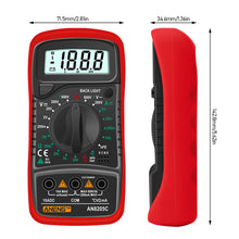 Load image into Gallery viewer, Digital Mini Multimeter Tester Auto Mmultimetro True Rms Tranistor Meter with NCV Data LCD Backlight Portable