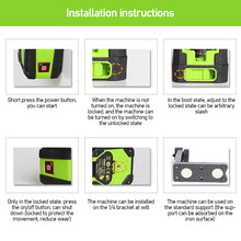 Load image into Gallery viewer, Huepar 2 Lines Laser Level Self Levelling ( 4 degrees) Green Red Beam Laser Horizontal & Vertical Cross-Line with Magnetic Base