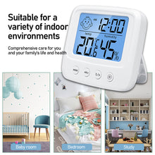Load image into Gallery viewer, LCD Digital Temperature Humidity Meter Backlight Home Indoor Electronic Hygrometer Thermometer Weather Station Baby Room