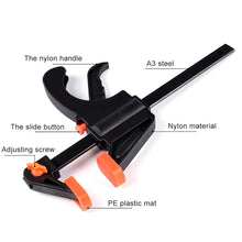 Load image into Gallery viewer, 4inch/6inch Woodworking Work Bar F Clamp Clip Hard Quick Ratchet Release DIY Carpentry Hand Tool Gadget