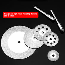 Load image into Gallery viewer, 10Pcs/Set 30mm Diamond Cutting Discs and 2 Arbor Shaft CutOff Blade Drill Bit Dremel Accessories Rotary Tool Abrasive Cut Metal