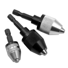 Load image into Gallery viewer, Drill Chuck Keyless Screwdriver Impact Driver Adaptor Electric Micro Motor Clamp Mini Chuck Fixture Hex Shank Drill Bits Adapter