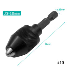 Load image into Gallery viewer, Drill Chuck Keyless Screwdriver Impact Driver Adaptor Electric Micro Motor Clamp Mini Chuck Fixture Hex Shank Drill Bits Adapter
