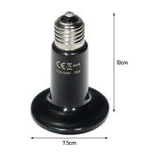 Load image into Gallery viewer, Reptile Pet No Light Far Infrared Ceramic Heating Lamp Mini Heat Emitter Light Bulb Reptile Turtle Brooder Bulb 50W 75W 100W 150W 200W