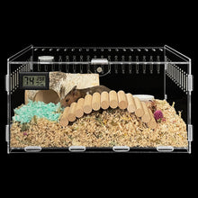Load image into Gallery viewer, Transparent Acrylic Reptile Box for Spiders Tortoise Lizard Breeding Insect Box Vents Sliding Small Pet