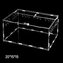 Load image into Gallery viewer, Transparent Acrylic Reptile Box for Spiders Tortoise Lizard Breeding Insect Box Vents Sliding Small Pet