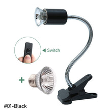 Load image into Gallery viewer, E27 Pet Reptile Aquarium Heat Lamp Clip-on Bulb Adjustab Holder Tortoises Basking UV Heating Lamp Kit For Lizard Turtle
