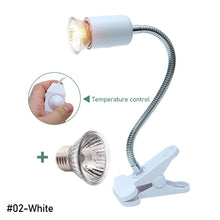 Load image into Gallery viewer, E27 Pet Reptile Aquarium Heat Lamp Clip-on Bulb Adjustab Holder Tortoises Basking UV Heating Lamp Kit For Lizard Turtle