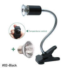 Load image into Gallery viewer, E27 Pet Reptile Aquarium Heat Lamp Clip-on Bulb Adjustab Holder Tortoises Basking UV Heating Lamp Kit For Lizard Turtle
