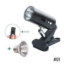 Load image into Gallery viewer, E27 Pet Reptile Aquarium Heat Lamp Clip-on Bulb Adjustab Holder Tortoises Basking UV Heating Lamp Kit For Lizard Turtle