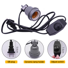 Load image into Gallery viewer, E27 Pet Heating Lamp Bracket with Switch Waterproof Lamp Holder Night Reptile Ceramic Insulation Lamp Pet Hair Dryer Lamp Holder