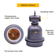 Load image into Gallery viewer, E27 Pet Heating Lamp Bracket with Switch Waterproof Lamp Holder Night Reptile Ceramic Insulation Lamp Pet Hair Dryer Lamp Holder