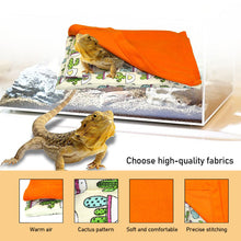 Load image into Gallery viewer, Reptile Sleeping Bag Tropical Cactus Print Sleeper With Blanket Pillow Cage Nap Mat For Bearded Dragon Gecko Lizard Hamster