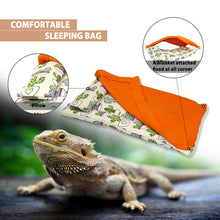 Load image into Gallery viewer, Reptile Sleeping Bag Tropical Cactus Print Sleeper With Blanket Pillow Cage Nap Mat For Bearded Dragon Gecko Lizard Hamster