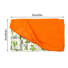 Load image into Gallery viewer, Reptile Sleeping Bag Tropical Cactus Print Sleeper With Blanket Pillow Cage Nap Mat For Bearded Dragon Gecko Lizard Hamster