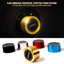 Load image into Gallery viewer, Aluminum Alloy Car Rearview Mirror Adjust Knob Trim Ring Decoration Cover Accessories For Opel Astra J GTC OPC Insigni Karl Mokka Zafira Meriva