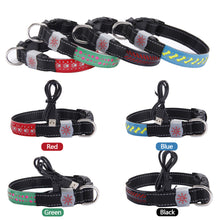Load image into Gallery viewer, LED Dog Collar Engraved Design Glowing Up Anti-lost Luminous Collar Night Safety Collars with Batteries Adjustable Pet Necklace Glow Collar for Small Dogs Cat