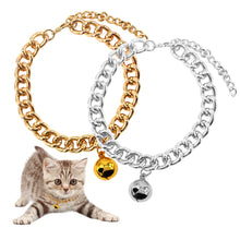 Load image into Gallery viewer, 1pc Chic Pet Collar Fashion Bell Decor Aluminum Dog Cat Collar Pet Necklace Jewelry Photograph Props Accessories Pet Supplies