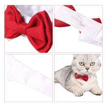 Load image into Gallery viewer, Adjustable Pet Cat Bow Tie Pet Neck Tie Costume Formal Dog Collar for Dogs and Cats Pet Accessories for Photo Props Wedding Party Gift