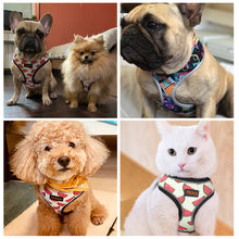 Load image into Gallery viewer, Cute Reflective Small Dog Cat Harness Vest Print Puppy Cat Harness Mesh Harness for Small Dogs Cat
