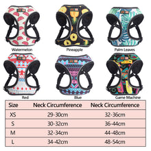 Load image into Gallery viewer, Cute Reflective Small Dog Cat Harness Vest Print Puppy Cat Harness Mesh Harness for Small Dogs Cat