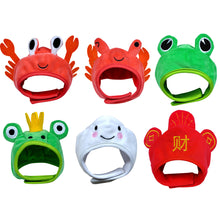 Load image into Gallery viewer, Funny Hat for Cat Cute Crab Frog Pet Hat Puppy Cat Dress Up Costume Christmas Cosplay Warm Headwear Dogs Hats Lovely Style Accessories