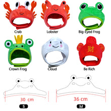 Load image into Gallery viewer, Funny Hat for Cat Cute Crab Frog Pet Hat Puppy Cat Dress Up Costume Christmas Cosplay Warm Headwear Dogs Hats Lovely Style Accessories