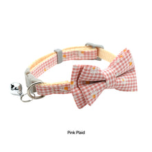 Load image into Gallery viewer, Lovely Daisy Sunflower Print Fabric Cotton Polyester Pet Dog Cat Collar Bow Tie Blue Pink Bowknot Cute for Small Middle Dog Cats
