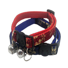 Load image into Gallery viewer, Pet Cat Dog Safety Plaid Cat Collar Buckles With Bell Adjustable Cat Buckle Collars Suitable Kitten Puppy Accessories Supplies