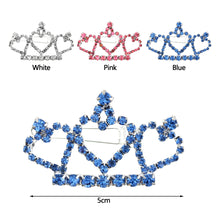 Load image into Gallery viewer, Pet Cat Jewelry Tiara Crown Hair Clip Necklace for Small Dogs Crystal Rhinestone Girls Barrette Grooming Hair Accessories