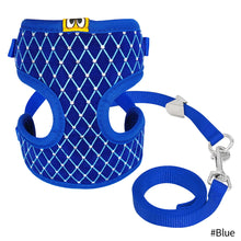 Load image into Gallery viewer, Breathable Mesh Cat Harness and Leash Set Rhinestone Cat Collar Harnesses Vest Pet Traction for Small Medium Dog Cat Puppy