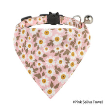 Load image into Gallery viewer, Adjustable Flower Pattern Pet Cat Collar with Bell Breakaway Bowknot Clasp Summer Floral Kitten Bow Tie Safety Puppy Necklace Triangle Scarf Pet Accessories