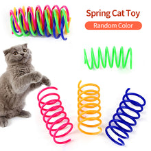 Load image into Gallery viewer, 12pcs/lot Cat Spring Toy Colorful Plastic Spring Training Toy For Interacting With Pet Cats