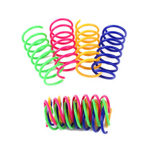Load image into Gallery viewer, 12pcs/lot Cat Spring Toy Colorful Plastic Spring Training Toy For Interacting With Pet Cats