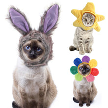 Load image into Gallery viewer, Pet Cat Hats Sunflower Shaped Hat Teddy Dress Up Costume Headdress Pet Costume For Party Cosplay Accessories
