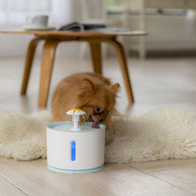 Load image into Gallery viewer, 2.4L/80oz Automatic Pet Cat Water Fountain with LED Lighting with Filters USB Charging Dogs Cats Mute Drinker Feeder Bowl Drinking Dispenser