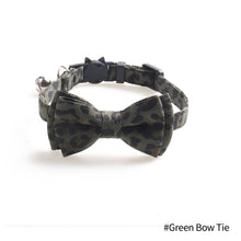 Load image into Gallery viewer, Leopard Print Bowknot Cat Collar Adjustable Buckle Kitty Breakaway Bow Tie with Bells Puppy Chihuahua Small Dogs Collars Pets Supplies