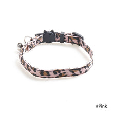 Load image into Gallery viewer, Leopard Print Bowknot Cat Collar Adjustable Buckle Kitty Breakaway Bow Tie with Bells Puppy Chihuahua Small Dogs Collars Pets Supplies