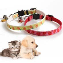 Load image into Gallery viewer, Adjustable Cute Cat Collars Puppy Kitten Necklace Fruits Pattern Cats Rabbit Buckle Collar with Bells Cat Accessories Pet Product