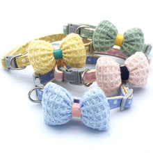 Load image into Gallery viewer, Cute Bow Tie Kitty Collar Adjustable Pet Dog Cat Polyester Collars Dog Necklace for Small Middle Dog Cats Rabbits