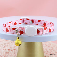 Load image into Gallery viewer, Lovely Fruit Print Fabric Cotton Polyester Pet Dog Cat Collar Cat Collar Buckles With Bell Adjustable for Small Middle Dog Cats