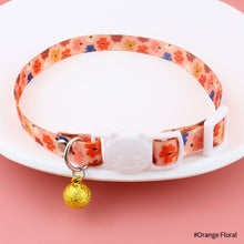Load image into Gallery viewer, Lovely Fruit Print Fabric Cotton Polyester Pet Dog Cat Collar Cat Collar Buckles With Bell Adjustable for Small Middle Dog Cats