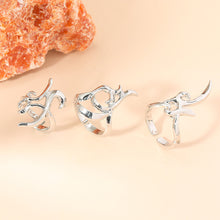 Load image into Gallery viewer, 3 Pcs/Set Punk Irregular Opening Joint Ring Creative Daily Fingertip Exaggerate Fingertip Rings Sets for Women Party Jewelry