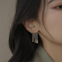 Load image into Gallery viewer, Unusual Ear Clip Tassel Dangle Ear Stud Fashion Gold Zircon Women Girl Earring Luxury Party Elegant Sexy Accessories Jewelry