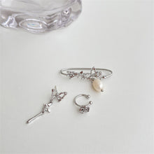 Load image into Gallery viewer, 3pcs/set Fashion Design Zircon Butterfly Ear Bones Clip Silver Earrings Women Elegant Pearl No Piercing Cartilage Ear Jewelry