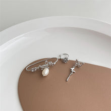 Load image into Gallery viewer, 3pcs/set Fashion Design Zircon Butterfly Ear Bones Clip Silver Earrings Women Elegant Pearl No Piercing Cartilage Ear Jewelry
